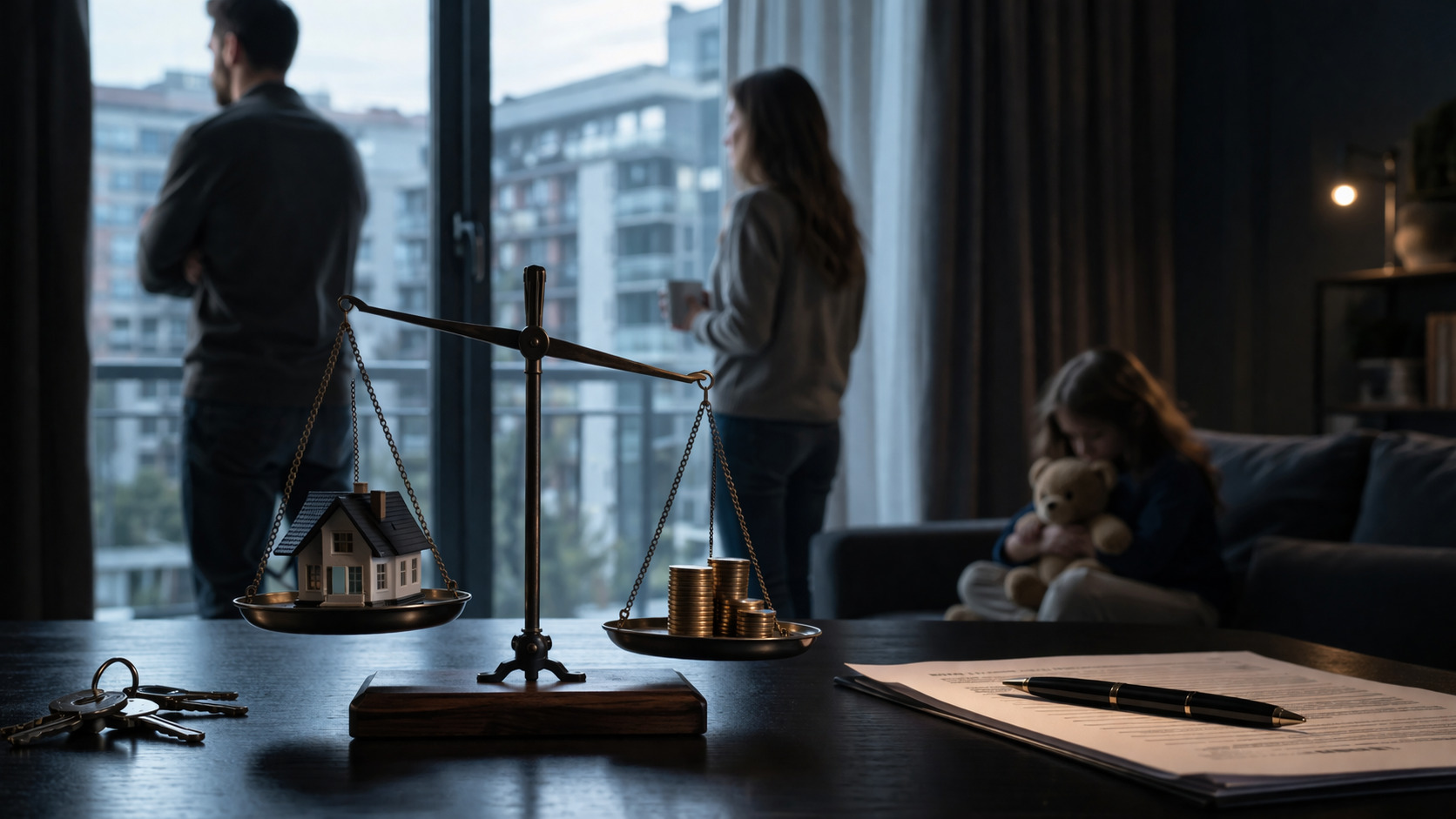 Поділ майна, якщо один із подружжя не працював.